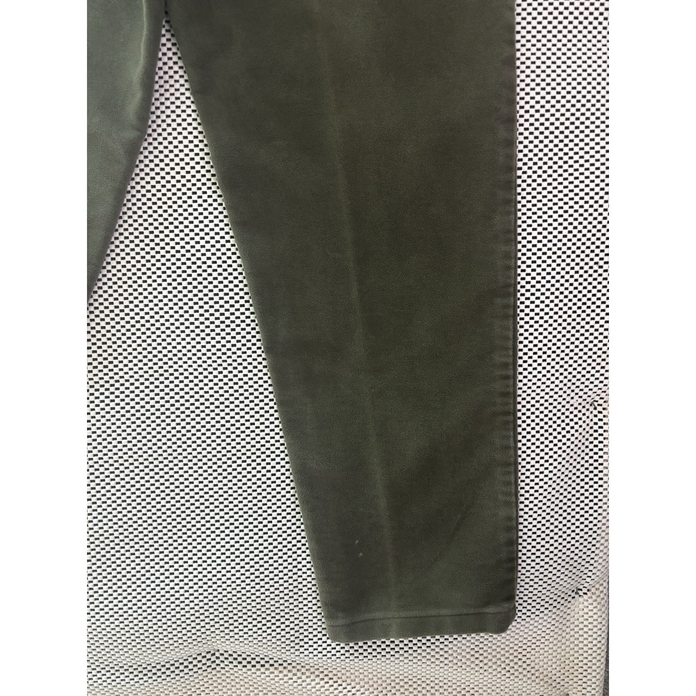 Orvis Womens Olive Green Cotton Moleskin Pants High Rise Plaid Lined Size 10 - Picture 10 of 12